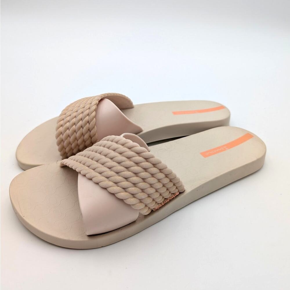 Ipanema Street II Crisscross Strap Slide Sandal Women's Beige Size US9 EU40